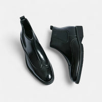 Leon | Stilvolle Chelsea-Stiefel aus Kunstleder in Schwarz