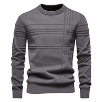 Burkhard | Stijlvolle herenpullover met ruitdesign in Grau