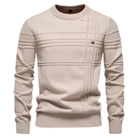 Burkhard | Stilvoller Herrenpullover mit Rautendesign in Beige