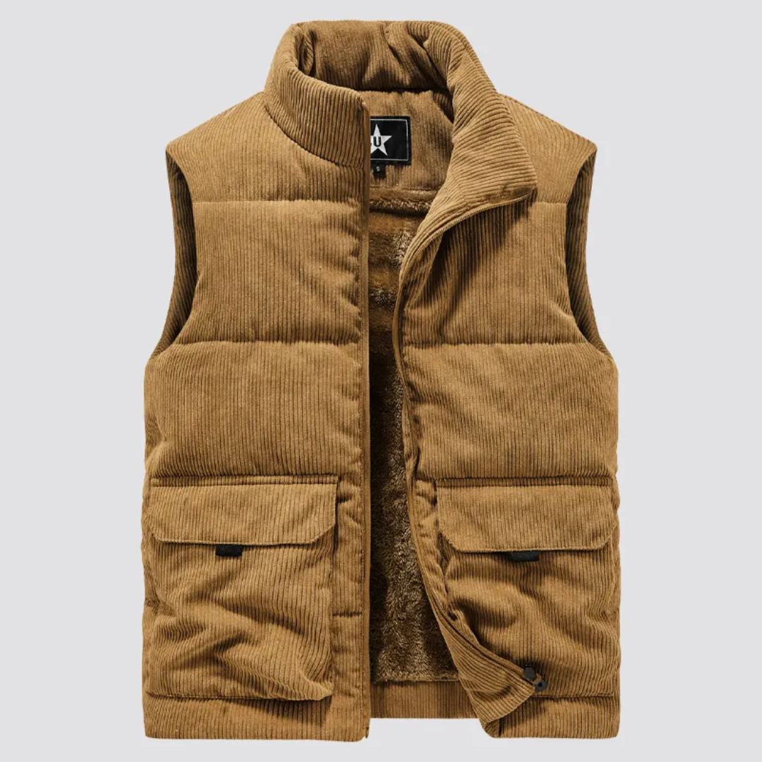 Henderson | Herren Cordweste mit Fleecefutter und Mehrfach-Taschen