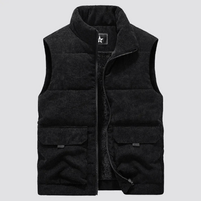Henderson | Herren Cordweste mit Fleecefutter und Mehrfach-Taschen
