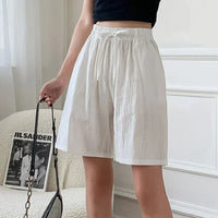 Greta | Weite Leinenhose in Weiß