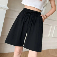 Greta | Weite Leinenhose in Schwarz