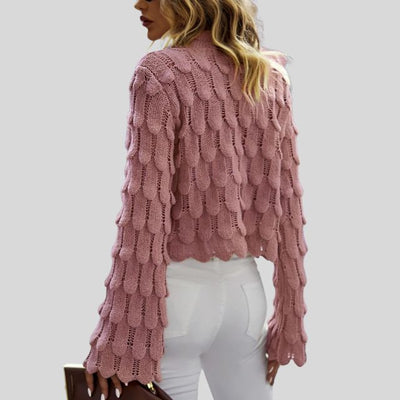 Rossena | Strukturierter Strickpullover mit Puffärmeln