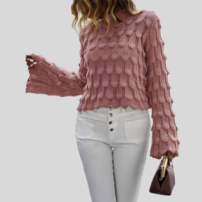 Rossena | Strukturierter Strickpullover mit Puffärmeln