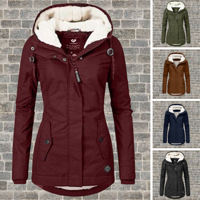 Celine | Neu Plissierter Baumwollmantel mit Kapuze aus Lambswool