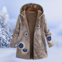 Jasmin - Trendige, warme Kapuzenjacke in Khaki