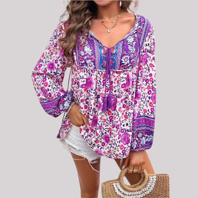Brusinski® | Boho Paisley Bluse für Frauen