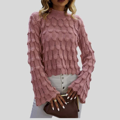 Rossena | Strukturierter Strickpullover mit Puffärmeln