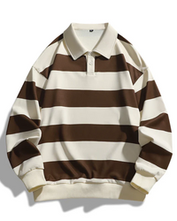 Sven | Lässiger Polo-Pullover in Braun