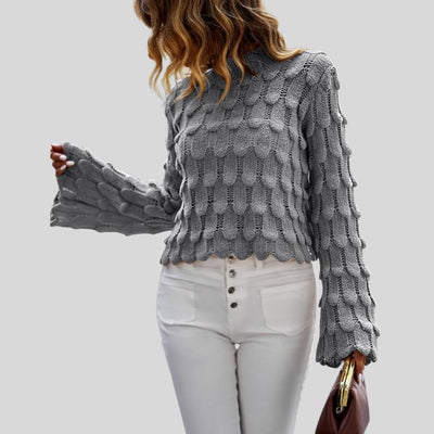Rossena | Strukturierter Strickpullover mit Puffärmeln