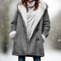 Adelaida | Warmer und Stilvoller Fleece Mantel in Grau