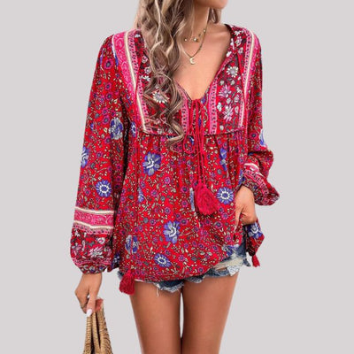 Brusinski® | Boho Paisley Bluse für Frauen