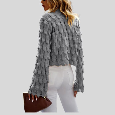 Rossena | Strukturierter Strickpullover mit Puffärmeln