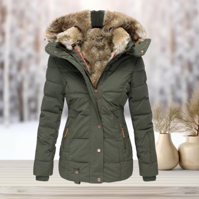 Eulaila | Elegante Winter-Pelzjacke mit Kapuze 2024