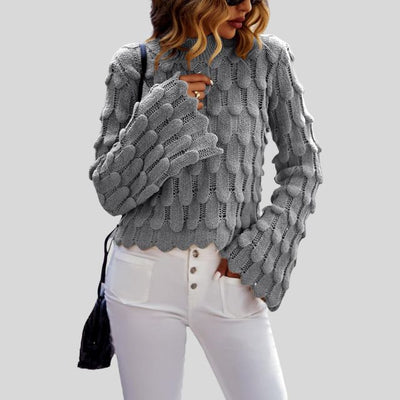 Rossena | Strukturierter Strickpullover mit Puffärmeln