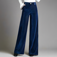 Victorine - Gerade geschnittene Damenhose in Blau