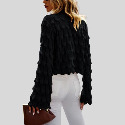 Rossena | Strukturierter Strickpullover mit Puffärmeln