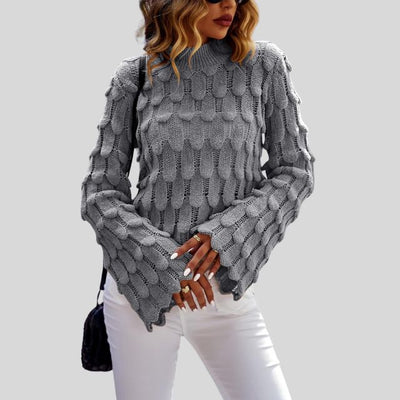 Rossena | Strukturierter Strickpullover mit Puffärmeln