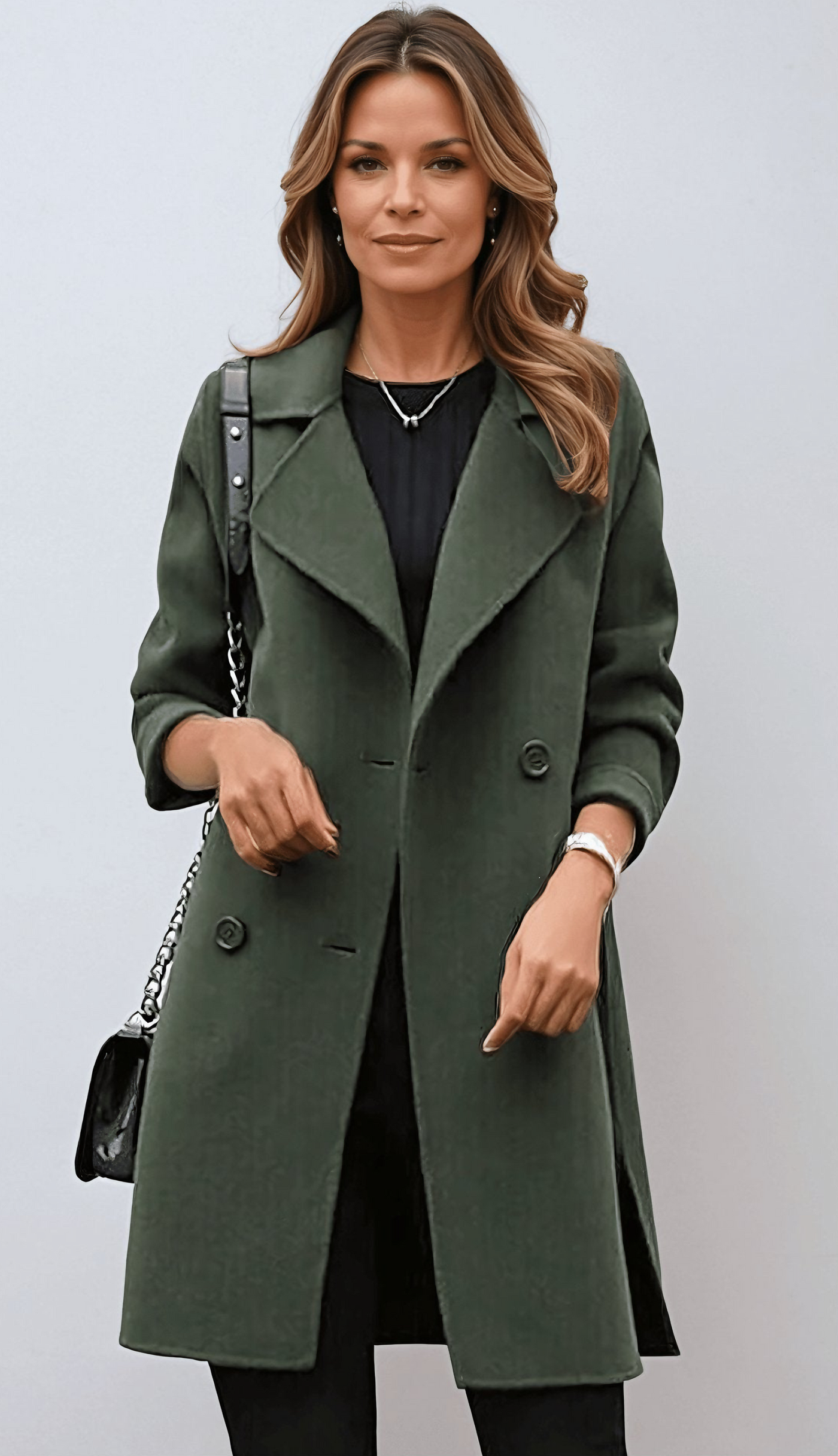 Selda - Langer Mantel aus Wollmischung für Damen