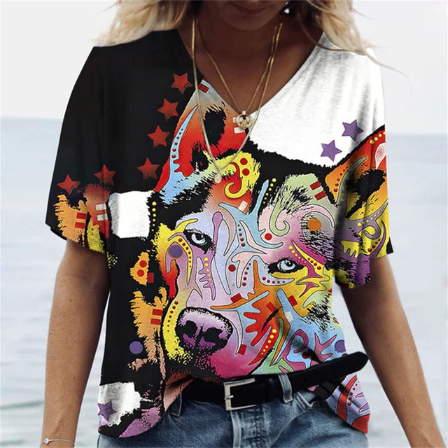 Fudus | Weinlese 3d Bedrucktes T-Shirt