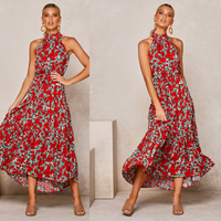 Violette Kleid | Sommer und modern in Blumenmuster Rot