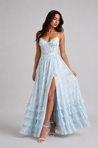 Savenora | Elegantes fließendes Sommerkleid in Blau