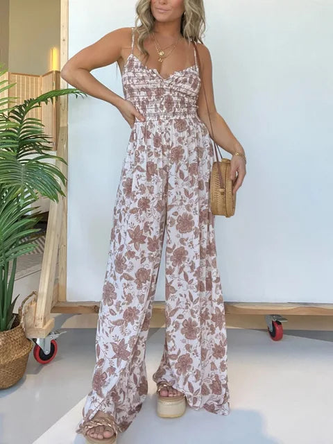 Fudus | Ärmelloser Schicker Jumpsuit Mit Blumenmuster
