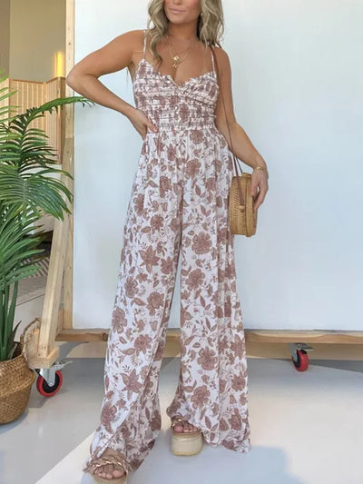 Fudus | Ärmelloser Schicker Jumpsuit Mit Blumenmuster