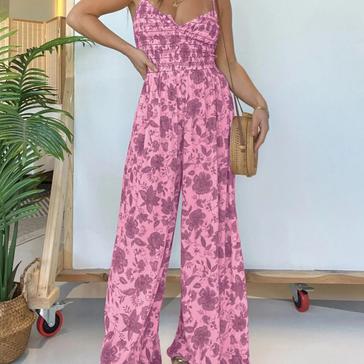 Fudus | Ärmelloser Schicker Jumpsuit Mit Blumenmuster