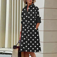 Maris – Lässiges Kleid mit Taschen in Schwarz / Weiß