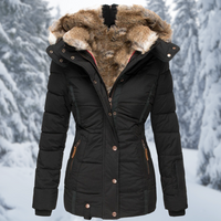 Damenjacke mit Kapuze und Taschen in Schwarz