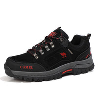 Markus | Herren Wanderschuhe Schnürschuh Dicke Sohle Trekking Outdoor in Schwarz-Rot