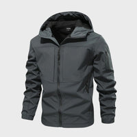 Wasserdichte Softshelljacke Herren mit Modernem Urbanem Design und Funktionalem Wetterschutz in Grau