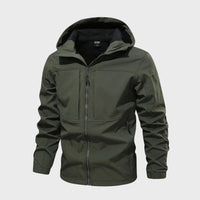 Wasserdichte Softshelljacke Herren mit Modernem Urbanem Design und Funktionalem Wetterschutz in Olivgrün