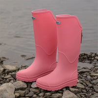 Tanja | Damen Knielange Orthopädische Gummistiefel in Rosa