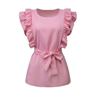 Browser® | Bluse mit Rüschenärmeln und Gürtel