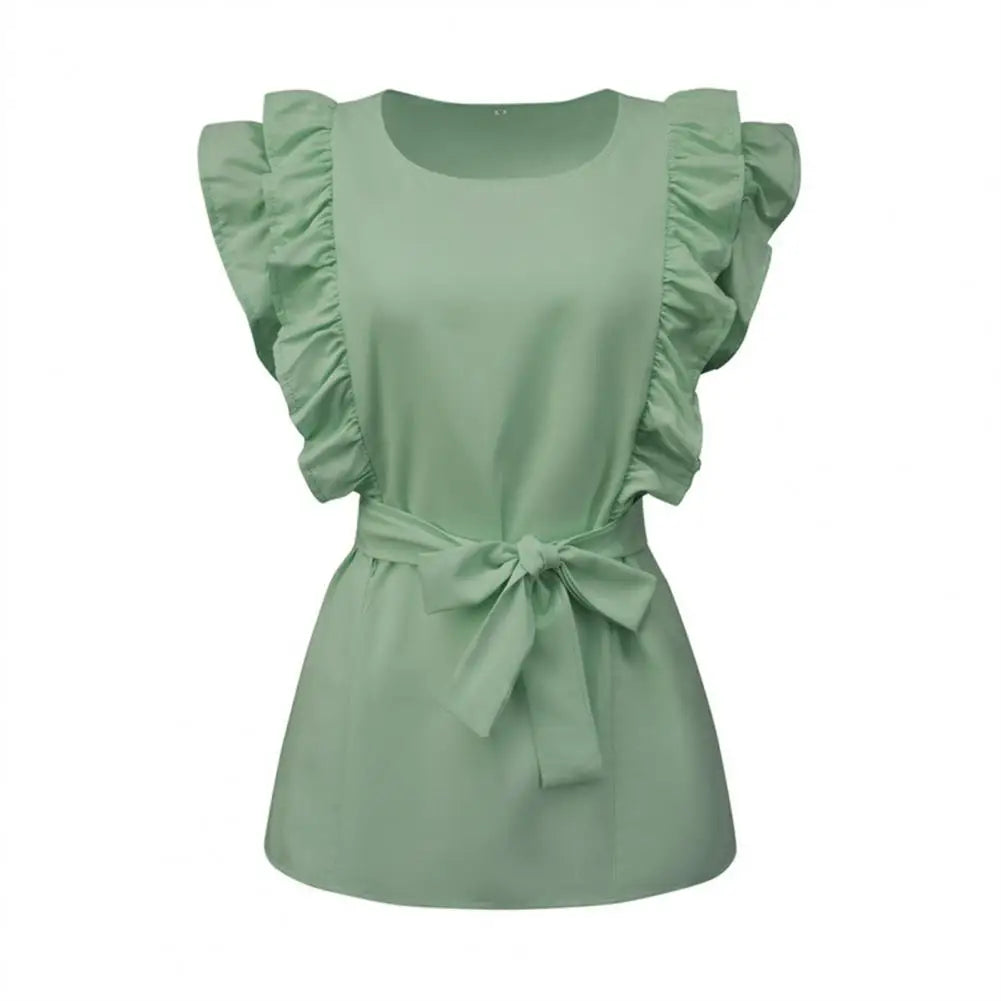 Browser® | Bluse mit Rüschenärmeln und Gürtel