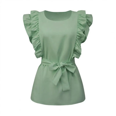 Browser® | Bluse mit Rüschenärmeln und Gürtel