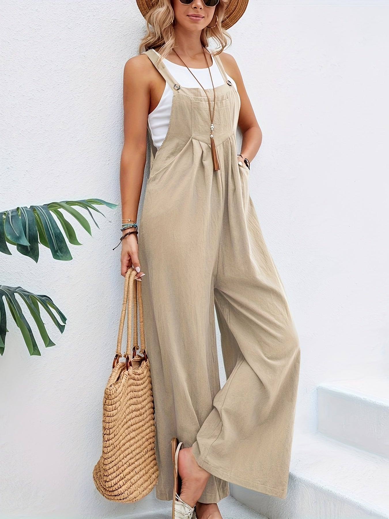 Ärmelloser Boho Jumpsuit für Damen