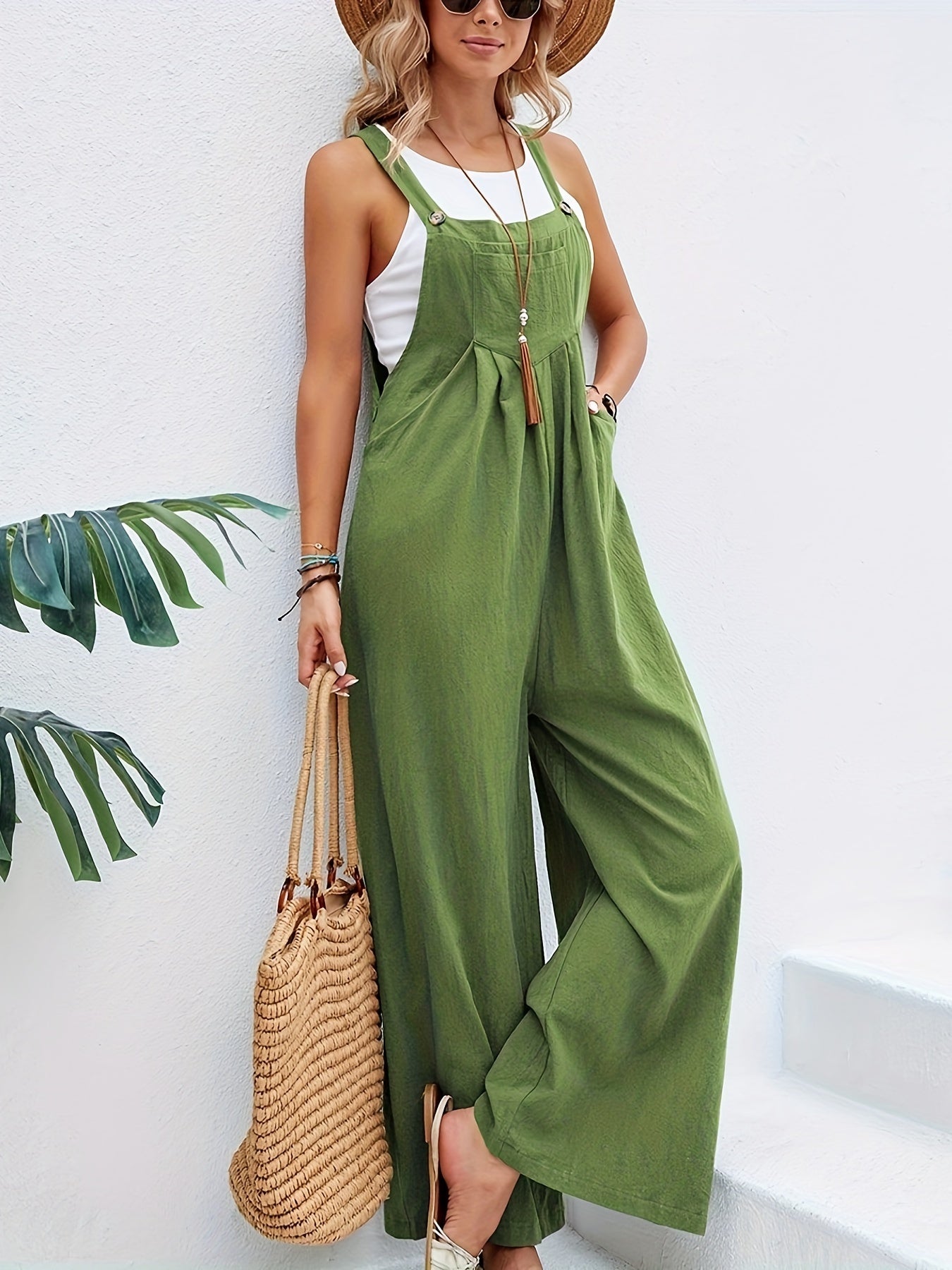 Ärmelloser Boho Jumpsuit für Damen