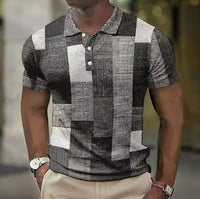 Klaas | Herren Colorblock Poloshirt in Grau