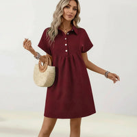 Kleid Hildegard™ aus Hochwertigem Strukturiertem Strick / Klassische Geometrische Struktur und Feminine Haltung! in Rot