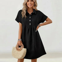 Kleid Hildegard™ aus Hochwertigem Strukturiertem Strick / Klassische Geometrische Struktur und Feminine Haltung! in Schwarz