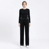 Palace™-Hose aus weichem Fleece / Eine zusätzliche Schicht samtiger Wärme für Ihren eleganten Winter. in Schwarz