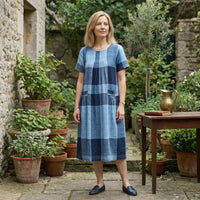 Antonella™ Fließendes Kleid im Barockstil / Eleganter Komfort für jeden Anlass in Blau