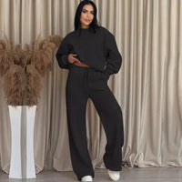Isys™ Sweat-Set mit cleanem Look und Premium-Komfort in Scwartz