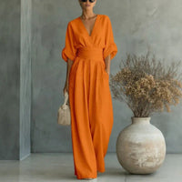 Granada™-Jumpsuit mit Taillengürtel und modernem Design in Orange