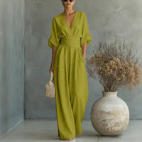 Granada™-Jumpsuit mit Taillengürtel und modernem Design in Grün