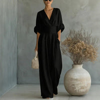 Granada™-Jumpsuit mit Taillengürtel und modernem Design in Schwarz